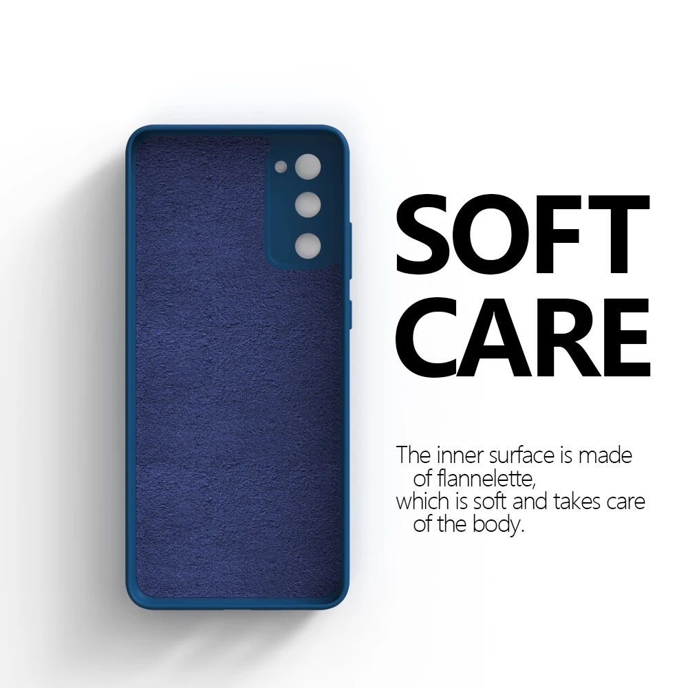 For Samsung Galaxy S20 FE Liquid Silicone Case S 20 21 23 24 Plus Cover Funda Coque Soft TPU Phone Bumper For S20 S23 S24 Ultra