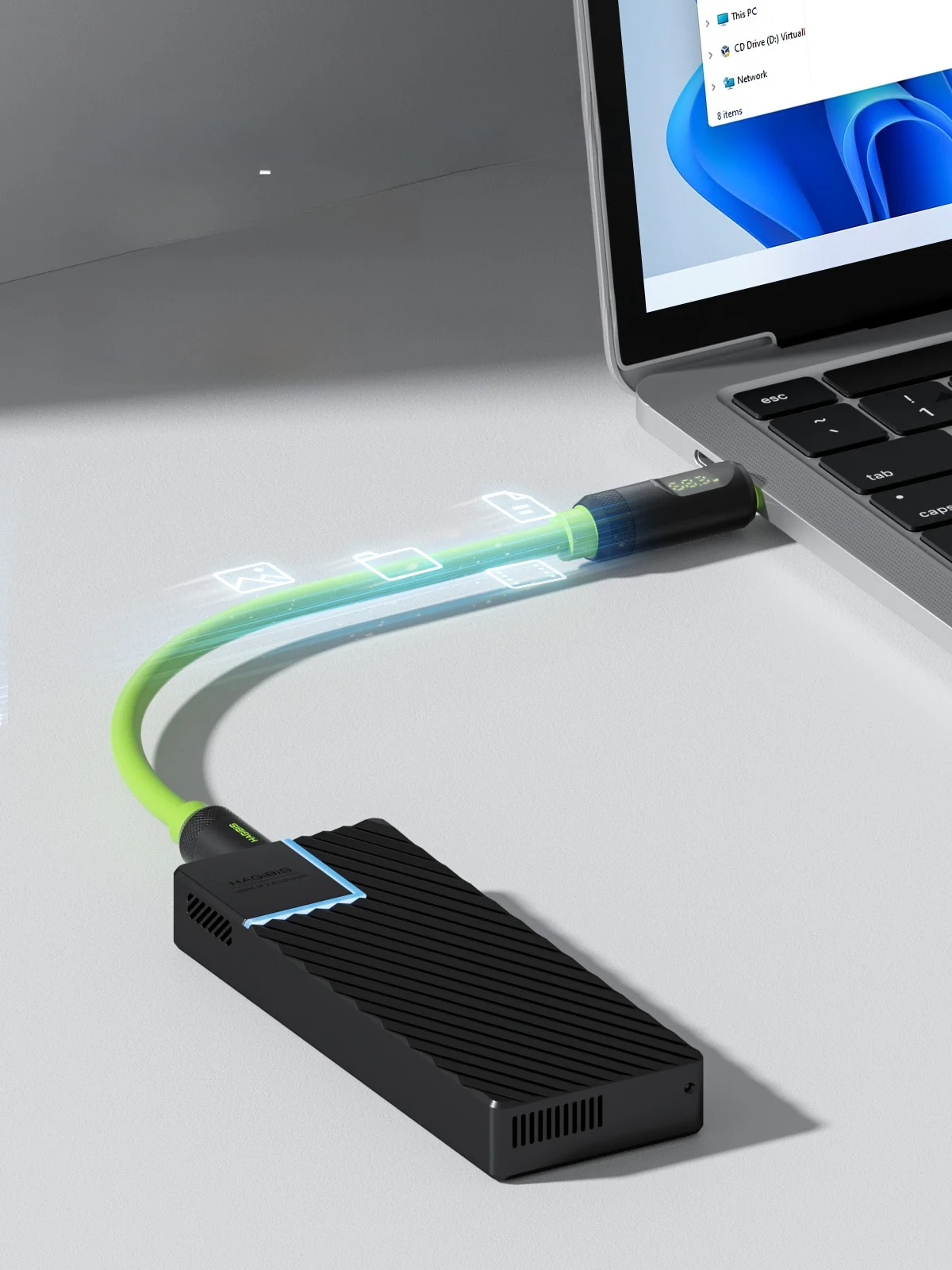 

Hagibis pe-C Digital Display Full Function Data Cable USB4 ort Line Thunderbolt5 PD Fast Charge Line Suitable for iPhone...
