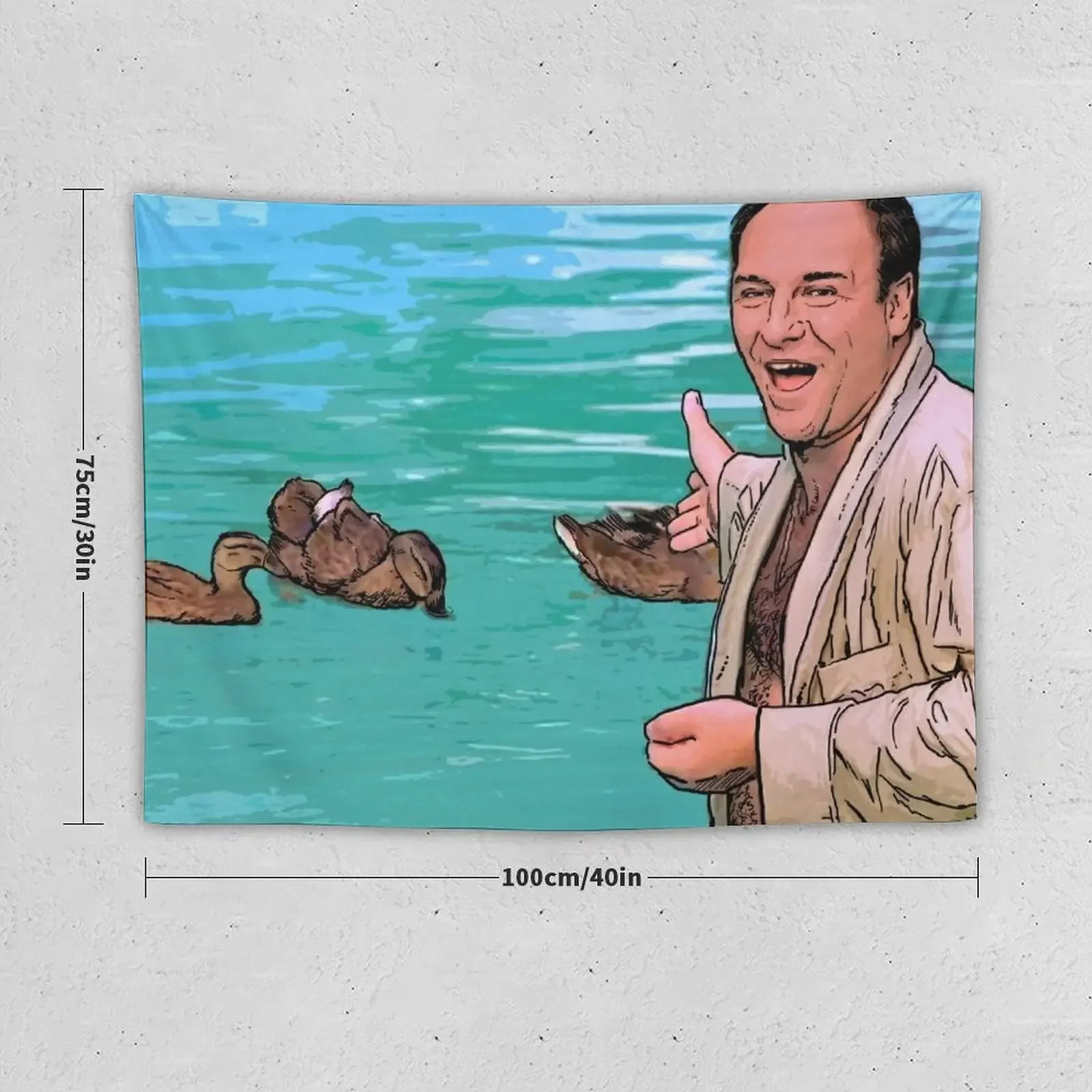 Tony Soprano and His Ducks Tapestry Home Decoration Decoration For Home Bedroom Organization And Decoration Tapestry