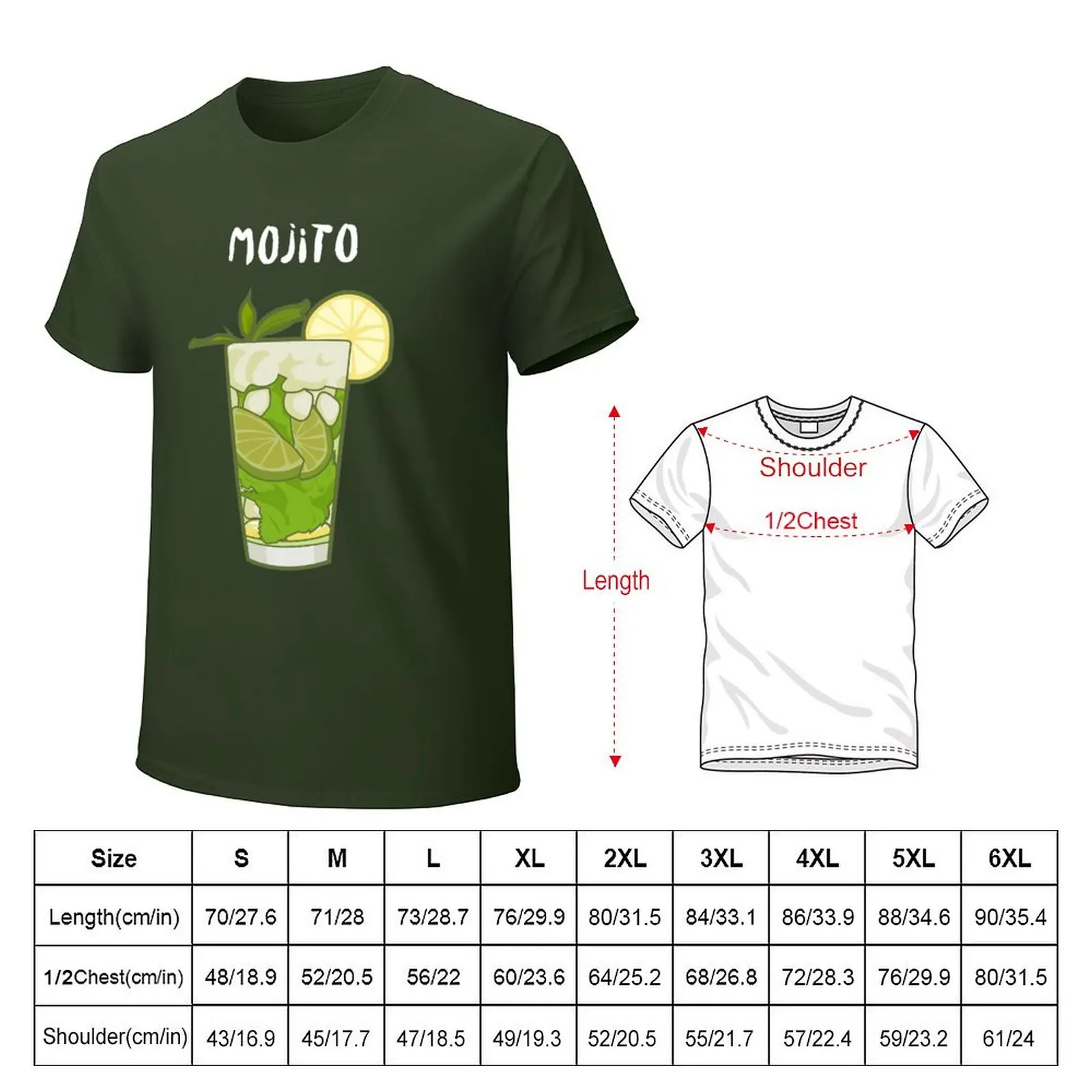 Mojito (typo) T-Shirt sports fans blanks boys whites mens vintage t shirts