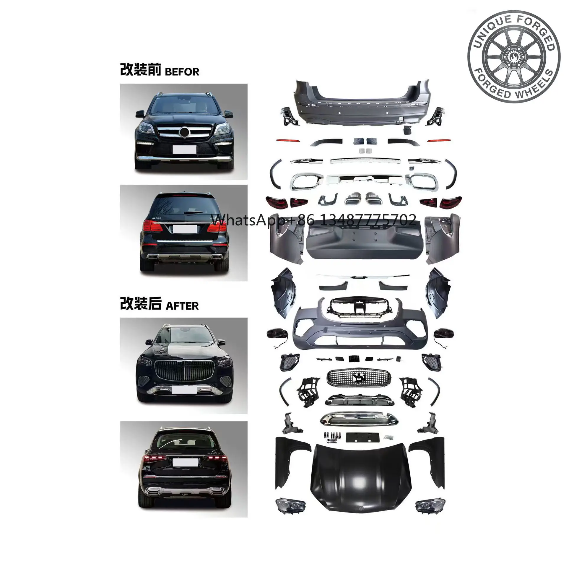 New Style Body Kit for benz GL166, Upgrade to GLS167 Style New Body Kit
