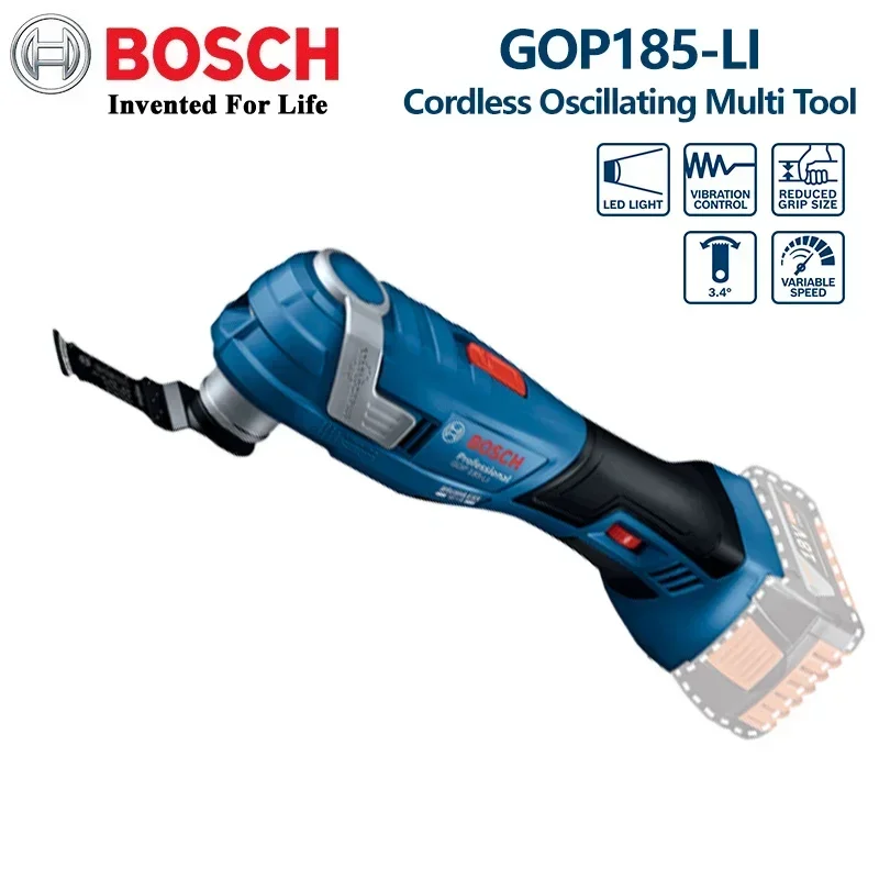 BOSCH Cordless Oscillating Multi Tools Bare Tool Brushless Universal Treasure 18V Rechargeable Cutting Machine GOP 185-LI