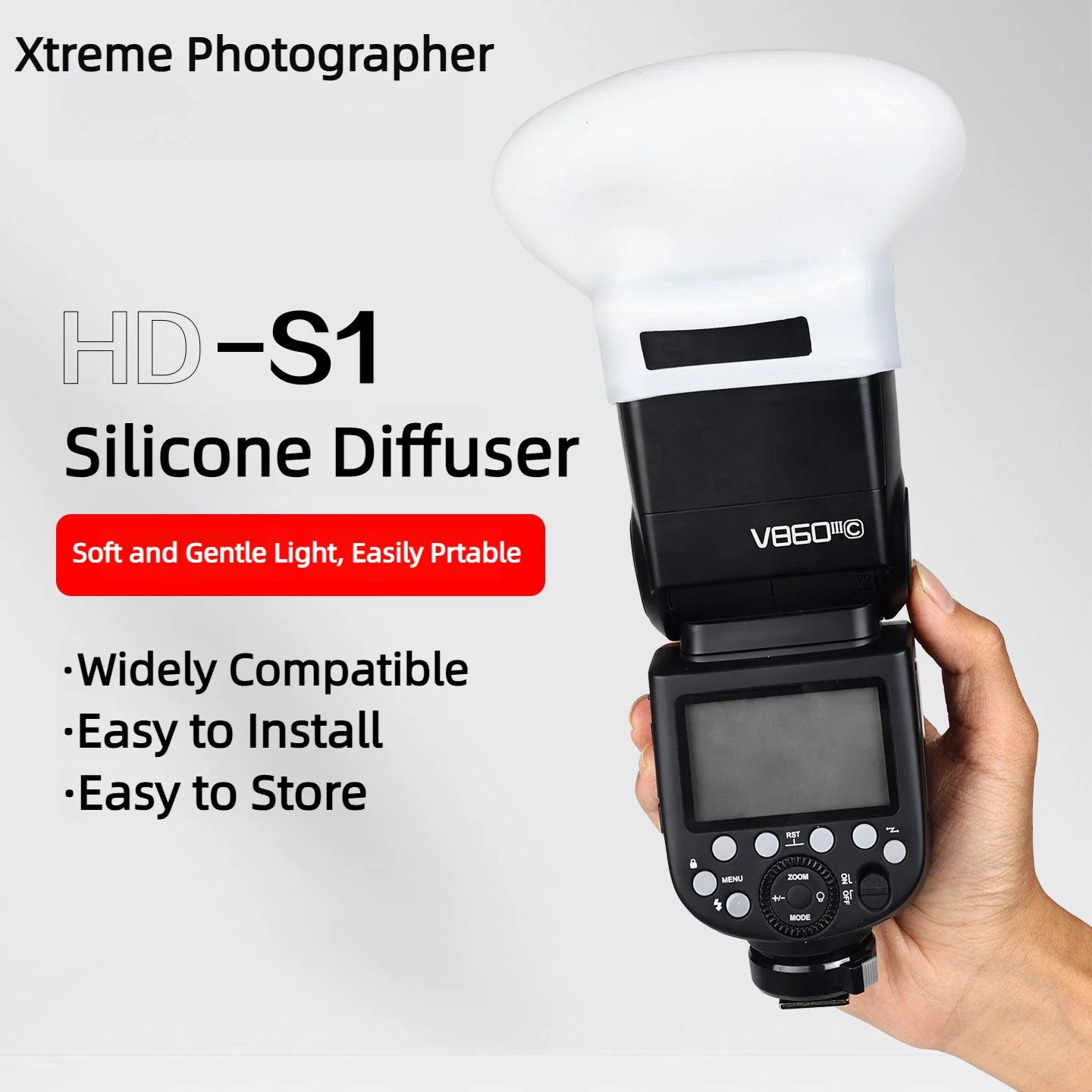 

Difusor de Luz Portátil para Flash, Softbox, para Godox TT520II TT600 V850II V860II AD200Pro, Accesorios de Iluminación para Fot