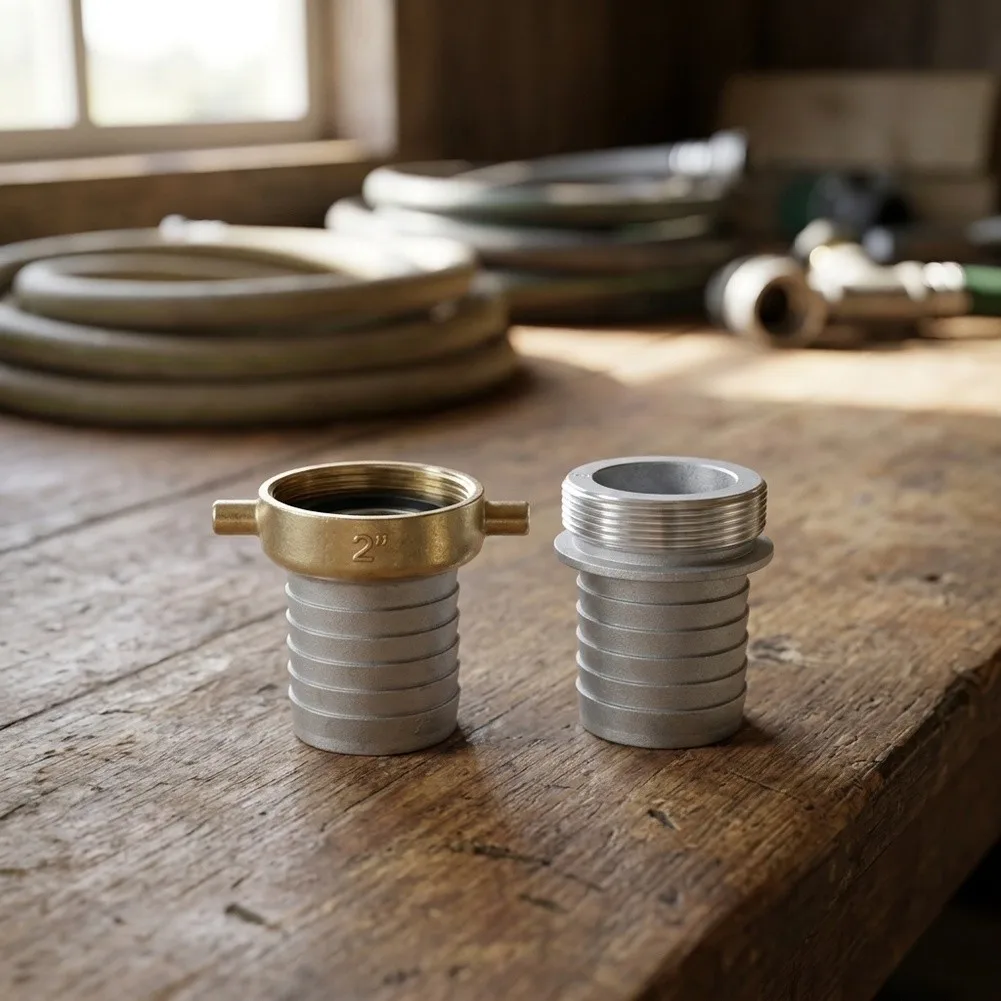 3 Inch Rotating Nut Fitting Aluminum Alloy Material Brass Swivel Nut for Hose Pipe Connection in Water Oil Fuel Systems