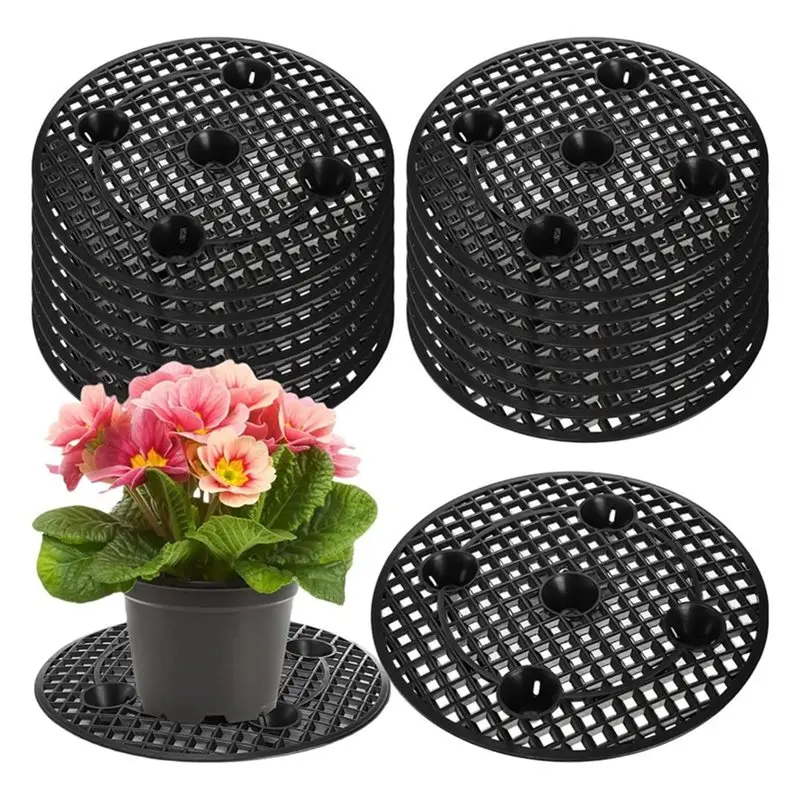 AB46-15 PCS Plant Level Pot Elevators PP Potted Plant Stands For Indoor Outdoor Deck Floor Protection