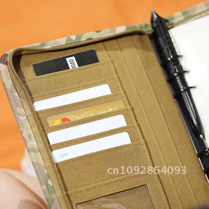 Outdoor Padfolio Ring Binder Sheets 80 with of Weatherproof Memorandum Paper A5 Notebook Military Tactical Loose-Leaf