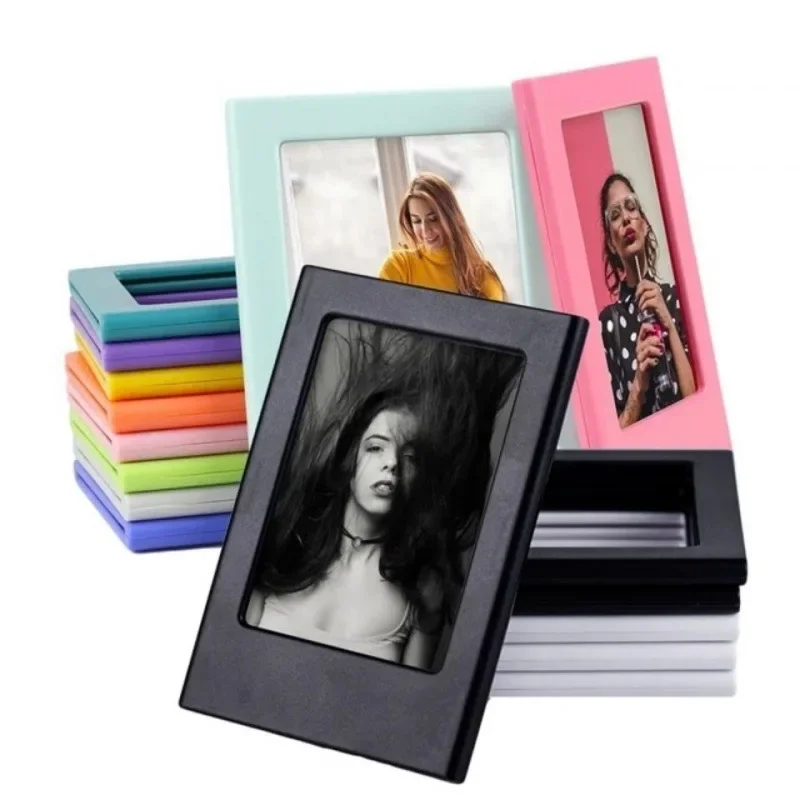 Magnetic Photo Frame with Changeable Combination, Instant Camera Frame, DIY Fridge Magnet, North European, 3 in, 6PCs