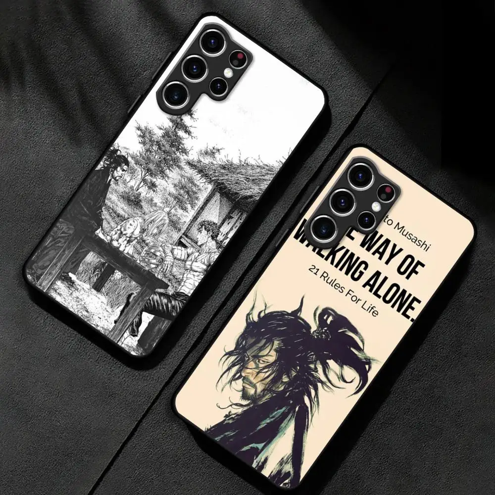 vagabond Miyamoto Musashi Phone Case For Samsung Galaxy S25 S24 S23 S22 S21 S20 Plus Ultra Note20 Soft Black