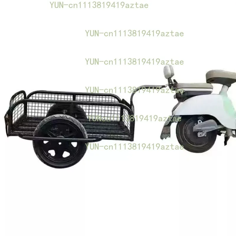Rear Hanging Bucket Towing Cart For Bicycle Electric Motorcycle Tricycle Camping Fishing Stall Cargo Hauling