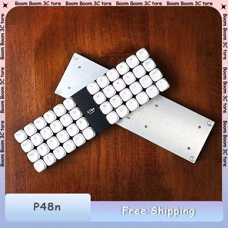 

P48n Mechanical Keyboard 48key Low Profile Wired Bluetooth Dual-mode Custom ZMK Soldering Portable Keyboard PC Accessories