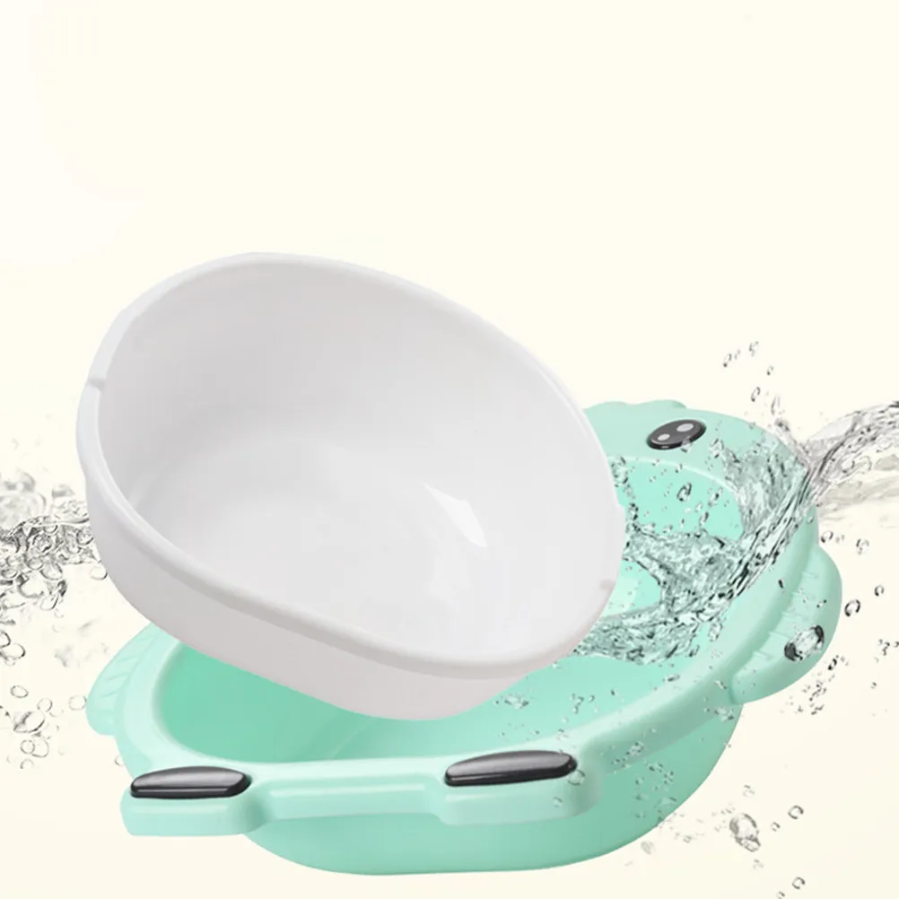

Cartoon Bear Shape Baby Newborn Wash Basin Thick Strong Plastic Infant Bath Tub for Head and Bottom Cleaning Green