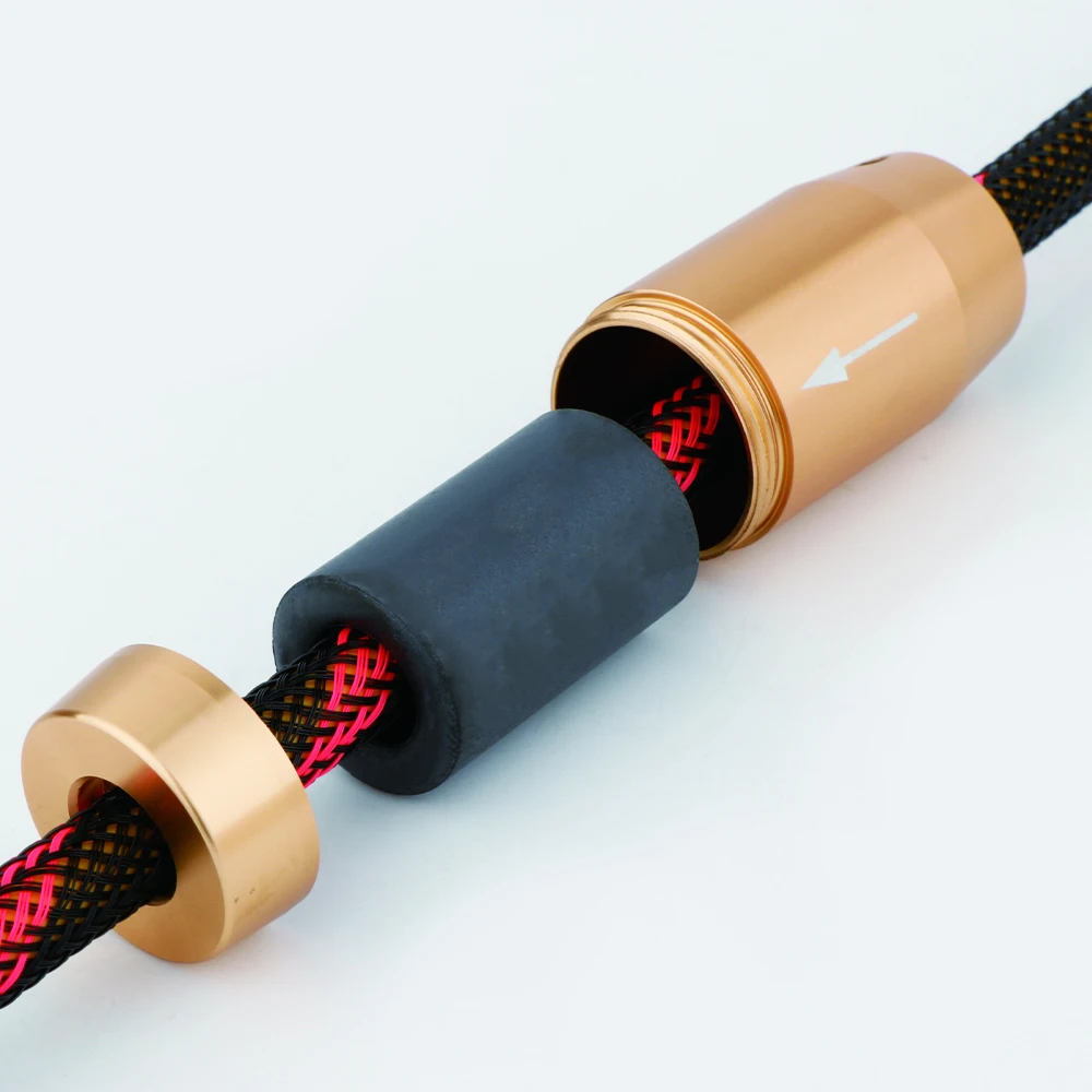 CT4021G Aluminium Alloy Cable Pants Boot Y Splitter with audio speaker cable Splitter connector for diy audio cable