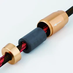 CT4021G Aluminium Alloy Cable Pants Boot Y Splitter with audio speaker cable Splitter connector for diy audio cable