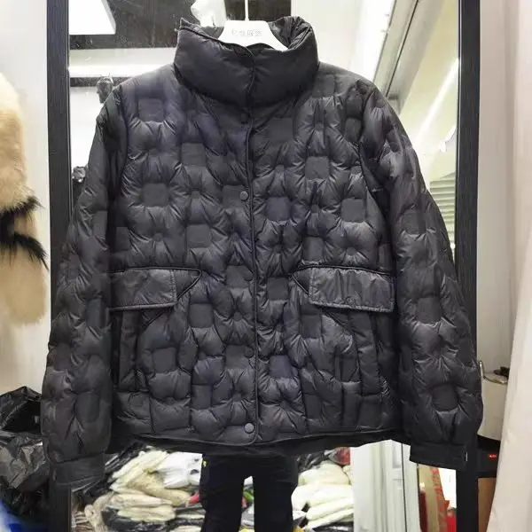 

Autumn and Winter New Women's Down Jacket Windproof Stand Up Collar Lightweight Jacket