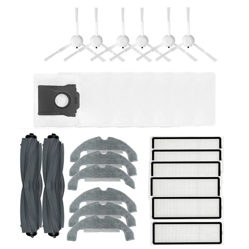 

DHIPP-Comprehensive Cleaning Set For Dreame D10 Plus Gen 2 RLD32GD: Includes Hepa Filter, Mop Cloth, Dust Bag, Rubber & Side Bru