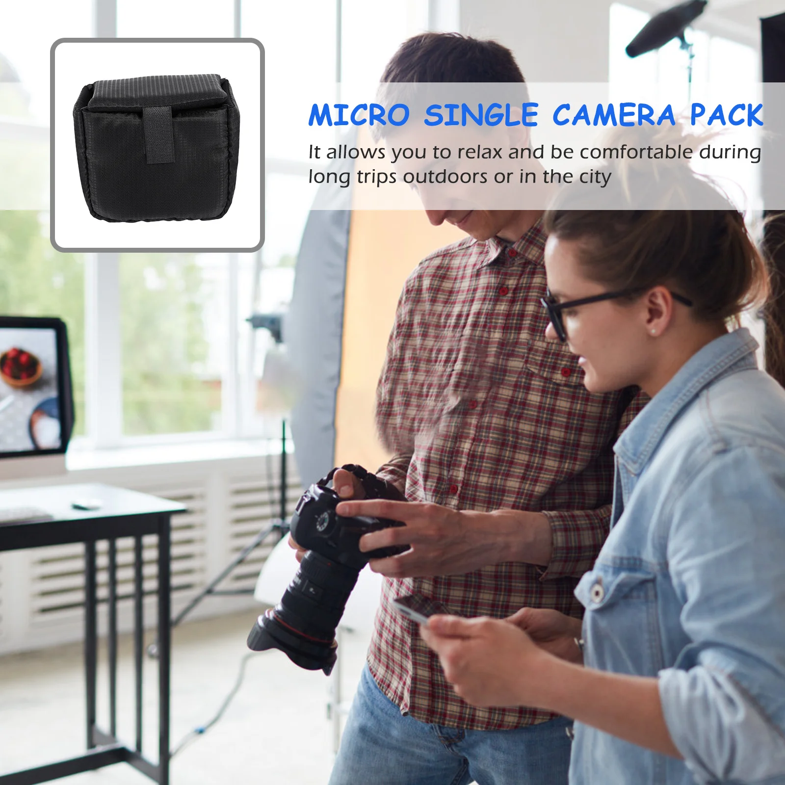 حقيبة عدسة مقاومة للماء ومضادة للصدمات، حافظة واقية للكاميرا سميكة، حشوة إسفنجية عالية الجودة، تخزين العدسات المحمولة #1