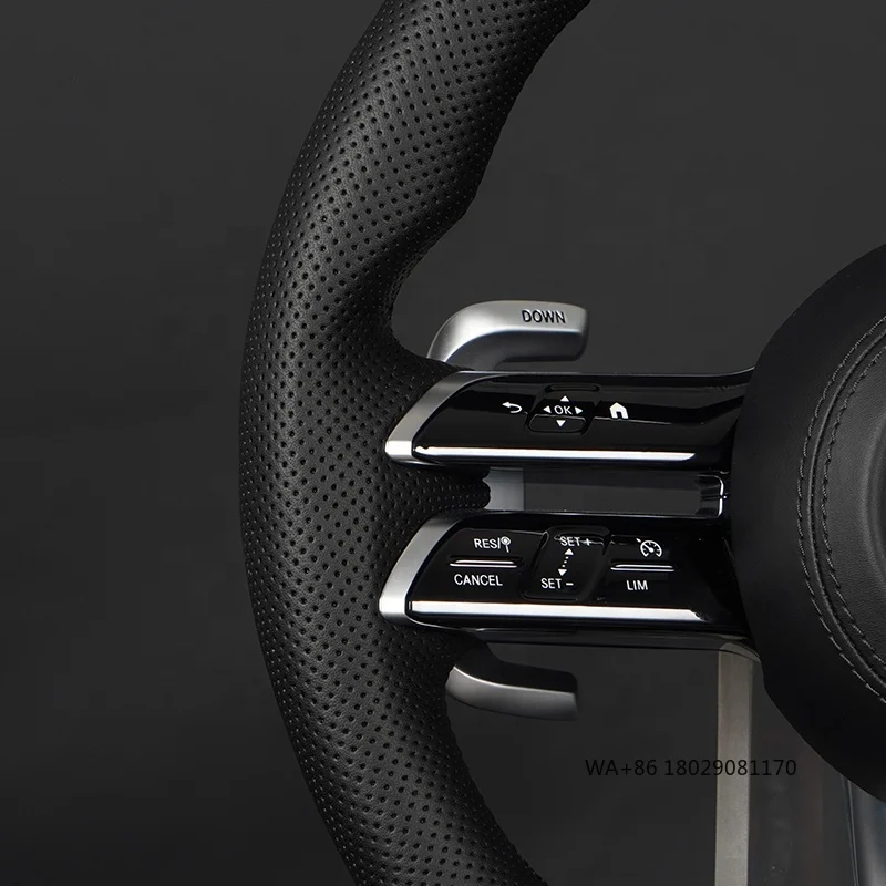 C217 W211 W212 W221 W222 S63 C63 GLA45 C43 SLC لـ - W204 W205 CLA GLA 45 عجلة قيادة من ألياف الكربون #3