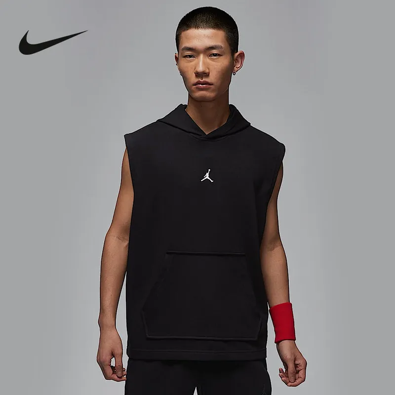 Training Vest  Sport VestNike JORDAN Men's Summer Hooded Sleeveless Sweater Vest Sleeveless T-Shirt HF9939-010
