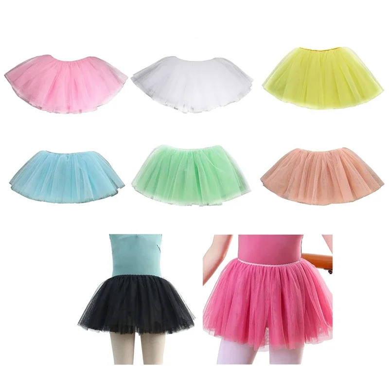 

Kids Girls Ballet Tulle Skirt Soft Elastic Stage Performance Ballet Costume Party Princess Skirt Fancy Ballet Dancewear
