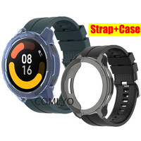 2in1 Strap for Xiaomi Mi Smart Watch S1 Active Bracelet Band Silicone Wristband TPU Case Cover Bumper