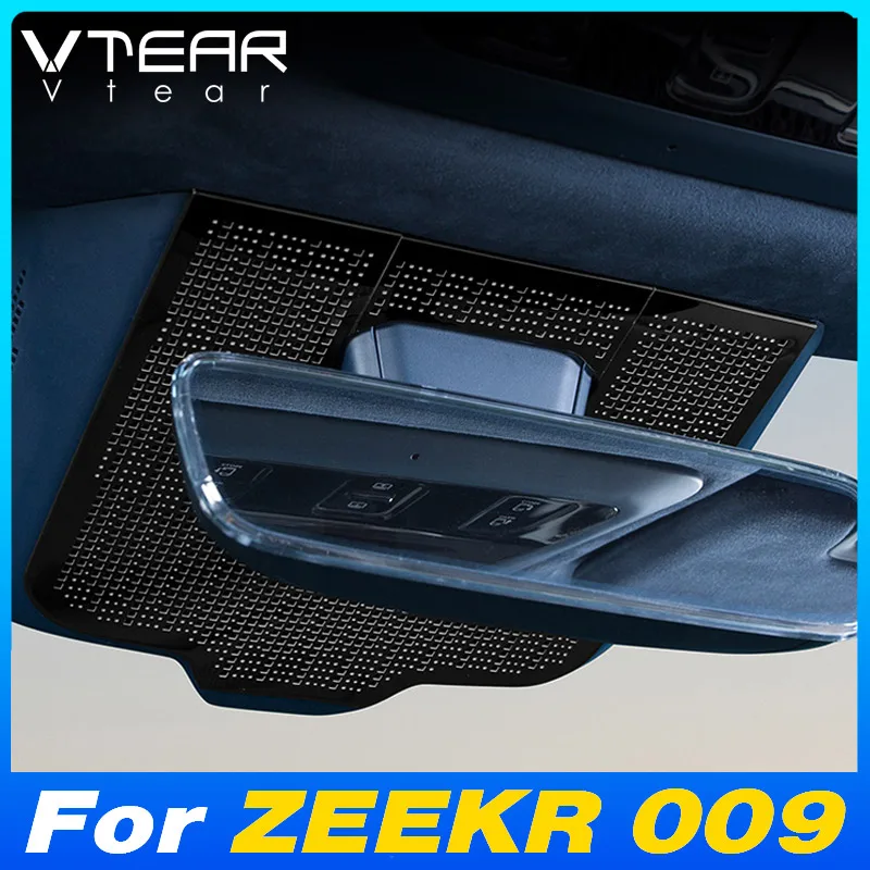 Vtear Car Rearview Mirror Speaker Hood Cover Sunroof Trim Frame Sticker Decoration Interior Accessories For ZEEKR 009 WE ME 2024