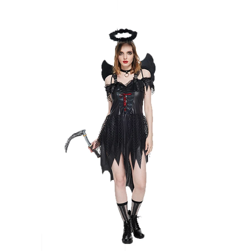 Ygolonger 2023 Halloween nowy fantomowy anioł Performance Suit Sex Dress kostium imprezowy lato E-girl Punk Harajuku Lolita odzież