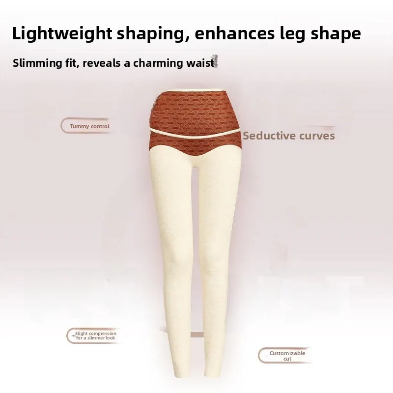 Thiened الصوف الحرير arkskin اليوغا السراويل النسائية ملابس خارجية Fce اصطف قاعدة طبقة السراويل الأبيض الدفء الخريف الشتاء بنطلون