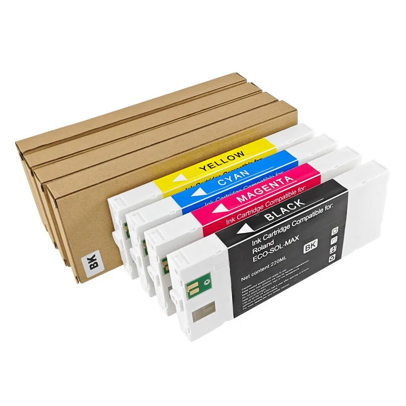 220ML SP540V ECO-SOL-MAX MAX2 MAX3 ESL3 ESL4 ESL5 Solvent Ink Cartridge BN-20 SP300V RA-540 SP300 BN-20A XC-540 XR640 Weak ink