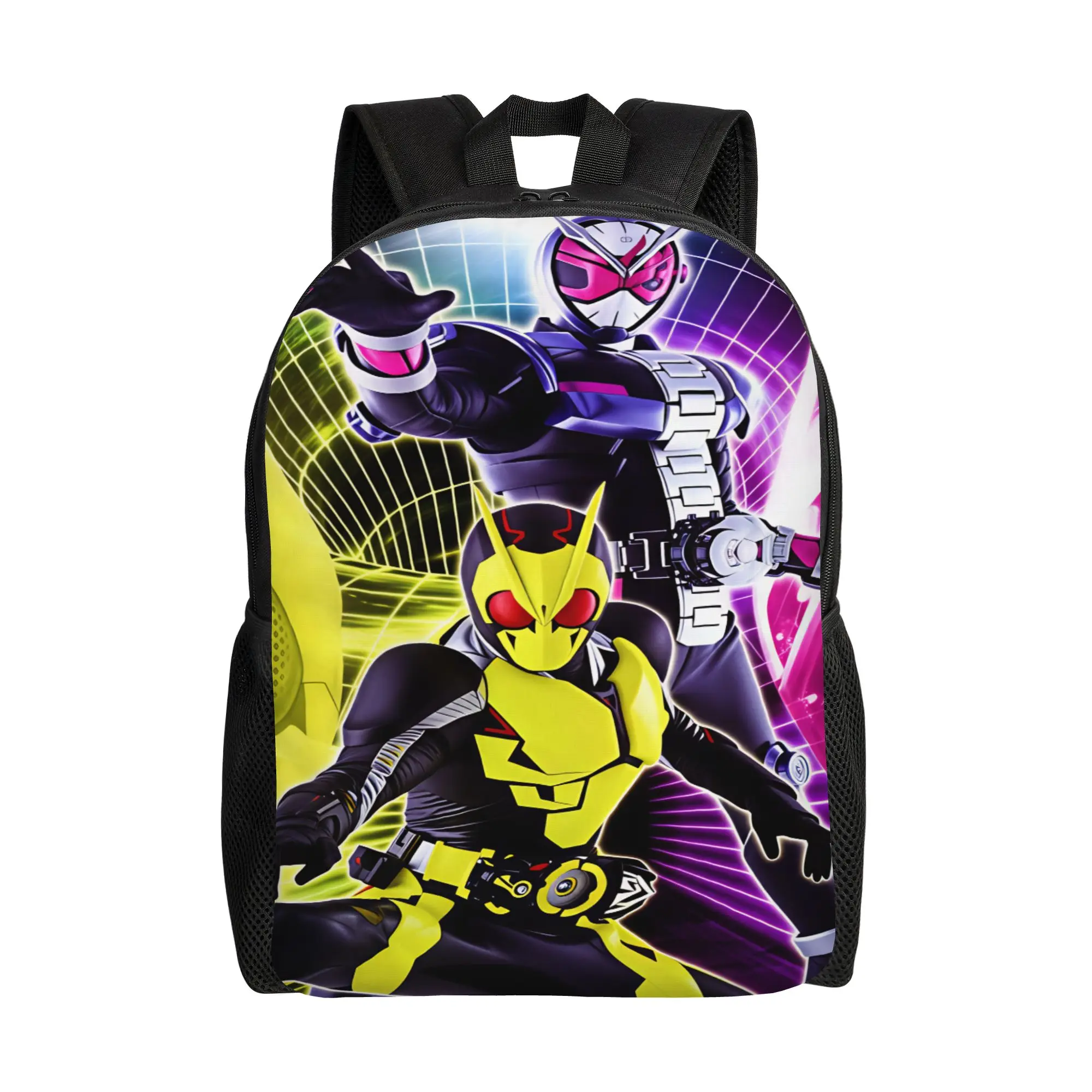 Kamen Riders Backpack  Unisex Polyester Travel Backpacks Big Streetwear High School Bags Rucksack