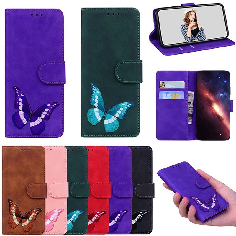 

For OPPO Reno 6 5G Fashion Flip Wallet Stand Case For oppo Reno 6 5 4 Pro Plus Reno 4 Lite 5K 4 Z 5z 5G 4G Anti-Fall Phone Cover