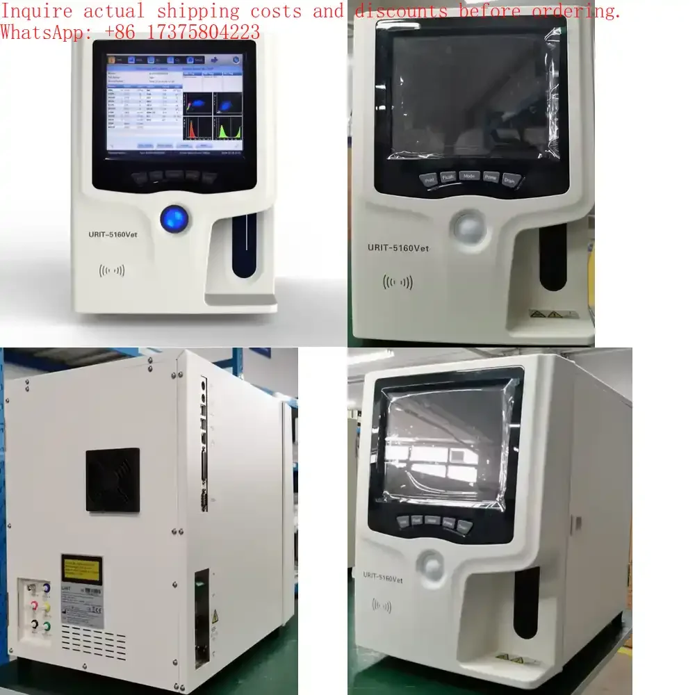 Urit 5160/vet Máquina de Prueba CBC Totalmente Automática con Pantalla Táctil Grande, Diferenciación Automática de 5 Partes para Laboratorio