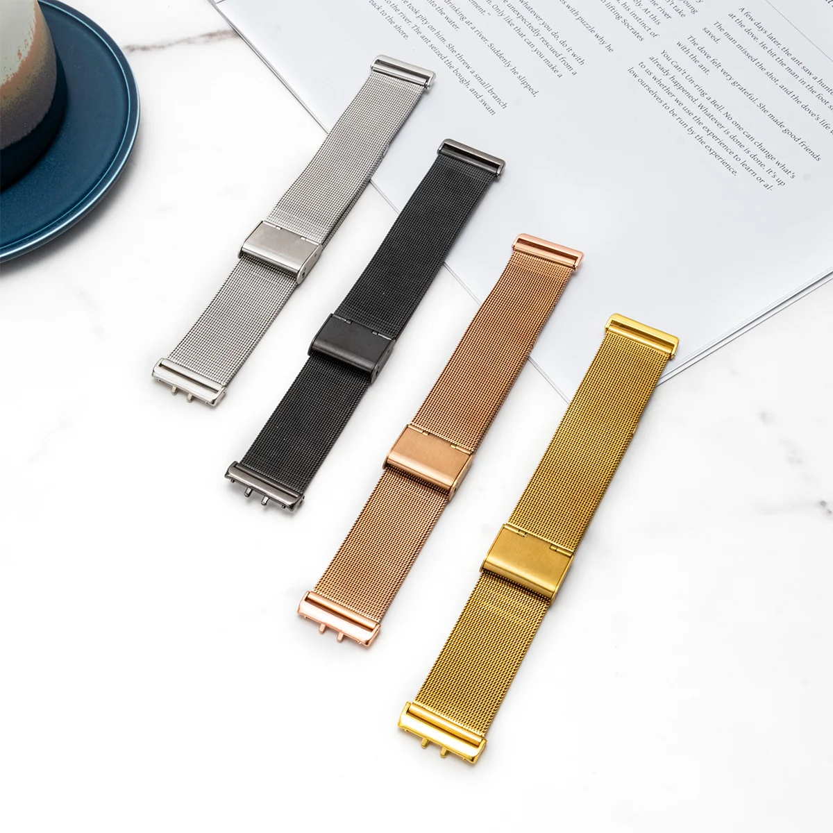 Metal Mesh Strap for Samsung Galaxy Fit 3 Smartwatch Stainless Steel Band Bracelet for Galaxy Fit 3