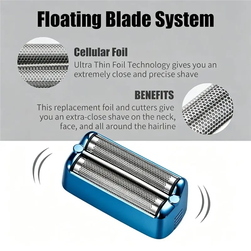 AA20-For Babyliss Pro FXONE Electric Shaver Replacement Foil& Cutter Double Foil Head Hypoallergenic Sharp Durable