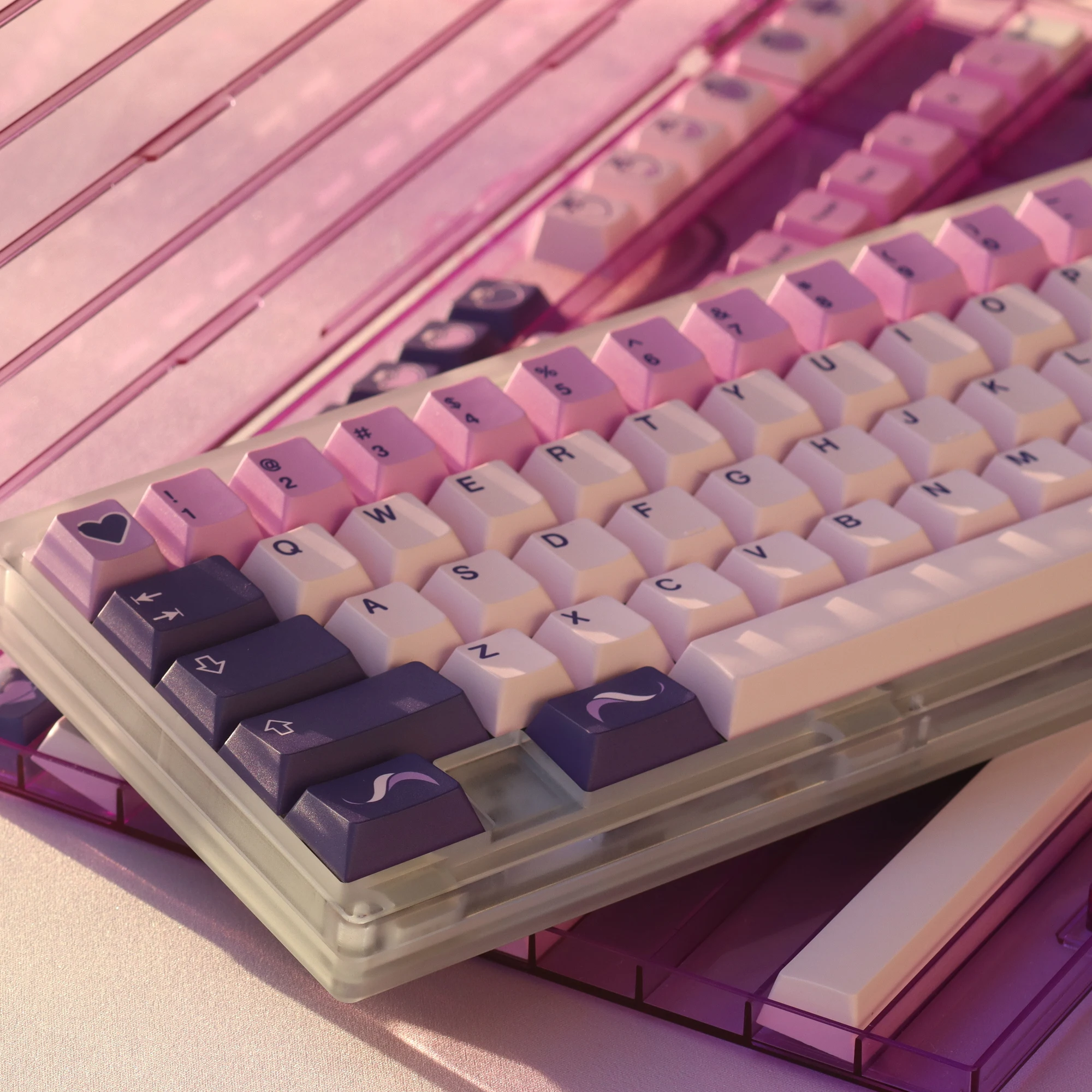 JKDK Studio Love Magic PBT Keycaps Вишневый профиль фиолетовый розовый Keycaps персонализированные DIY Keycap клавиатура для MX Switch