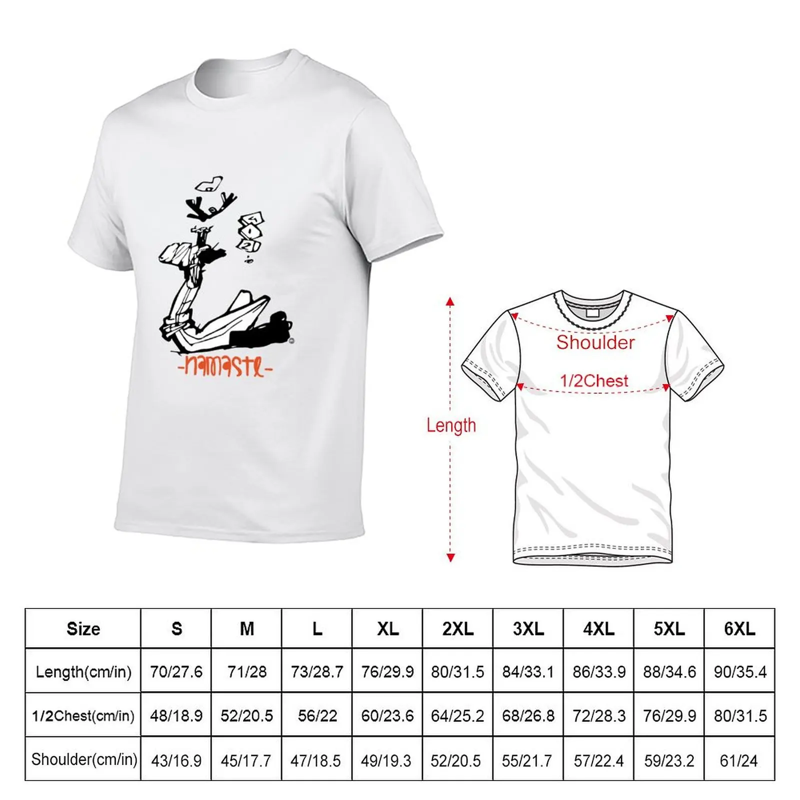 nAMaste ORNG T-Shirt Trendy Print Short Sleeve T-Shirt