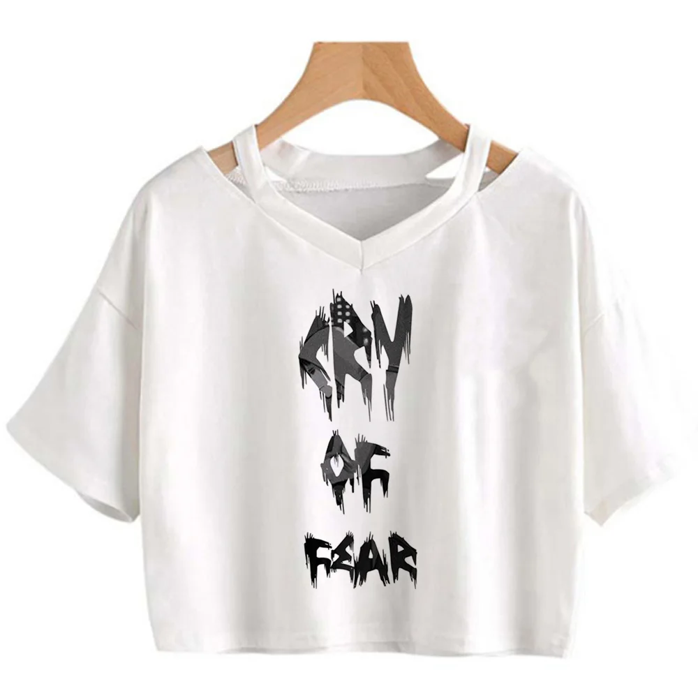 Cry of Fear trashy goth gothic  crop top Female Harajuku graphic  yk2 crop top