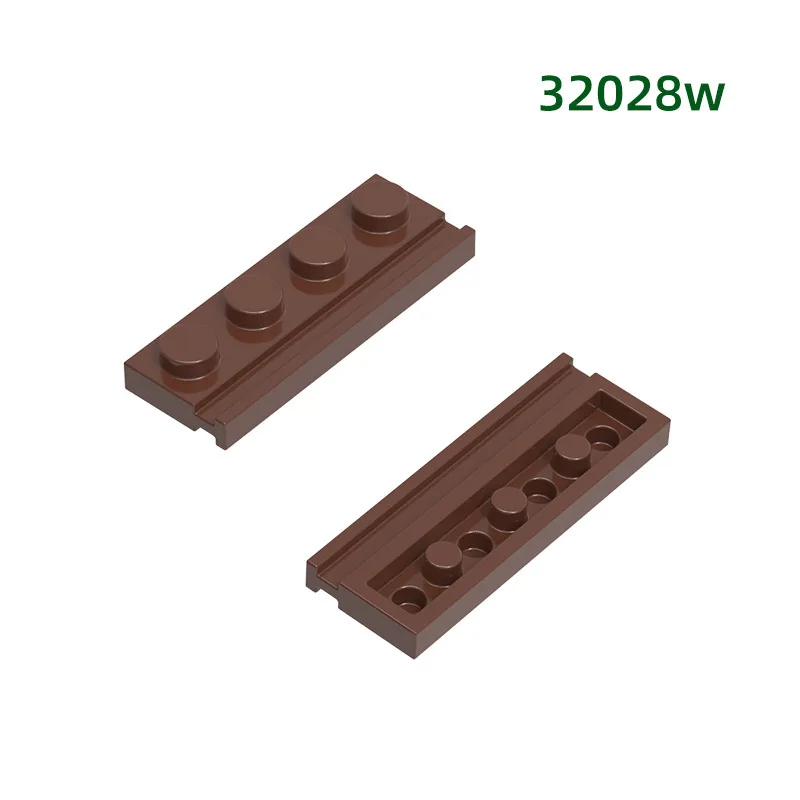MOC 10PCS 32028W 1x4 Roove Building Blocks Kit Grooved Plate Castle House Part Bricks Idea DIY Particle Children Birthday Gifts