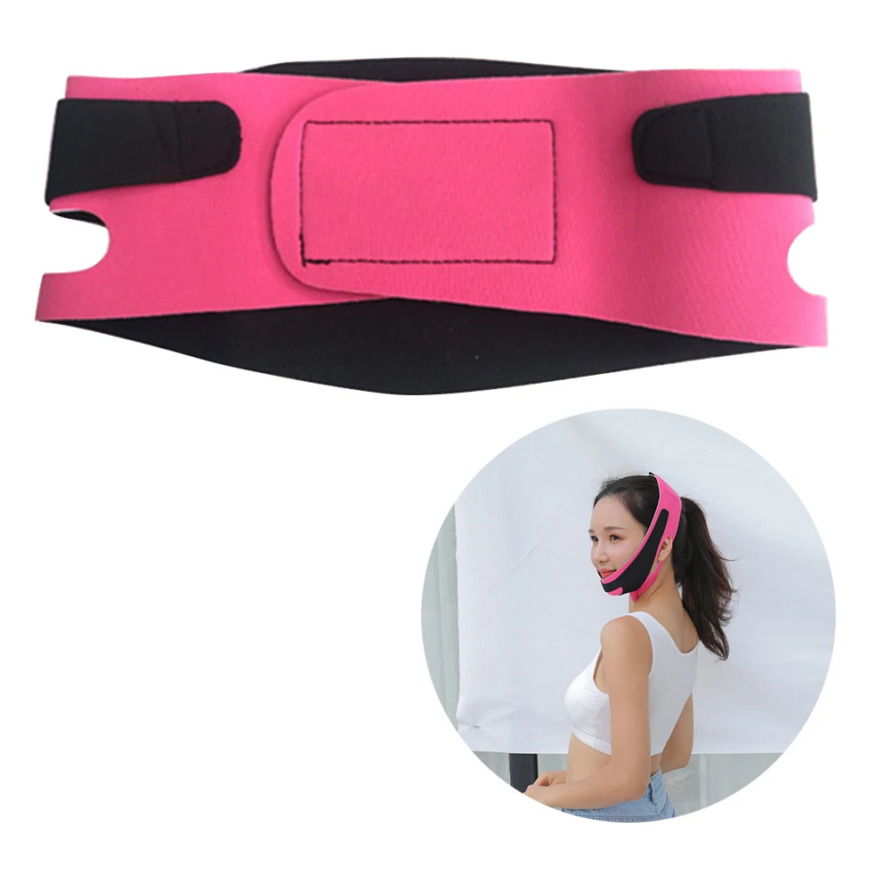 

1pc Face-lifting Artifact Thin Face Mask V Strap Pink Chin Bandage Slim Radiant Adjustable Size Fits Facial Lines