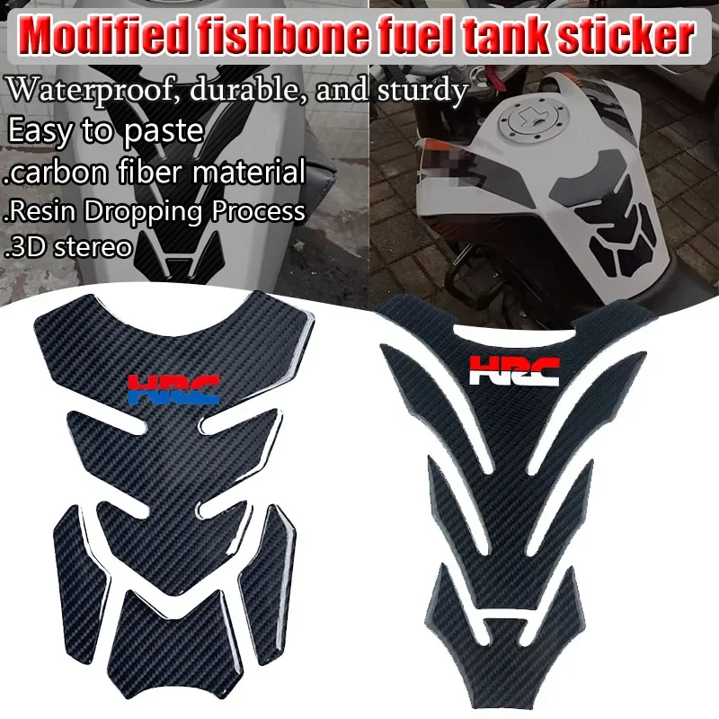 For HO@&NDA CBR600RR CBR1000RR CBR1100XX CBR893RR CBR900RR HRC Motorcycle Chrome CBR HRC Decal Fuel Tank Cap Cover Sticker Pad