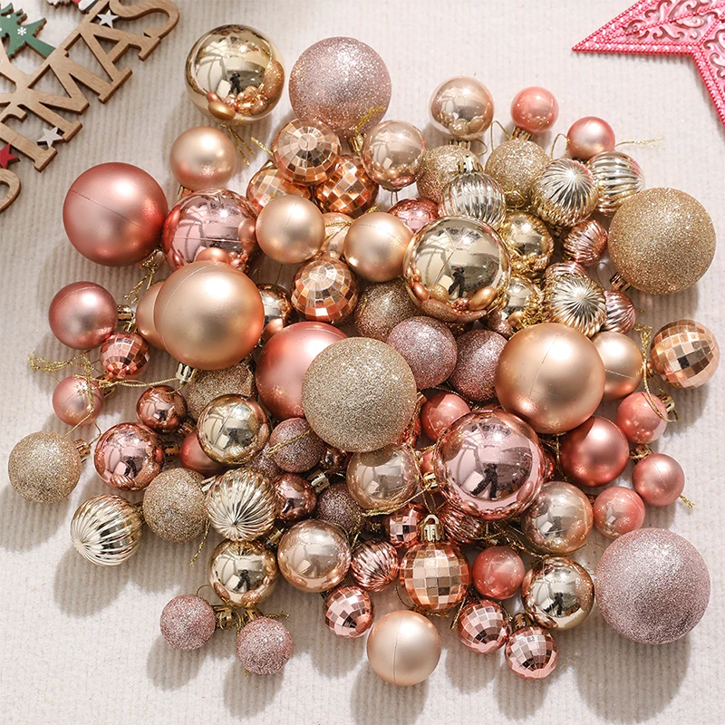 10/20/30/40/50/100 Stück Frohe Weihnachten Kugeln Hängende Weihnachtsbaumdekoration für Heimdekoration Neujahr 2026 Navidad Partyzubehör – Detail 10