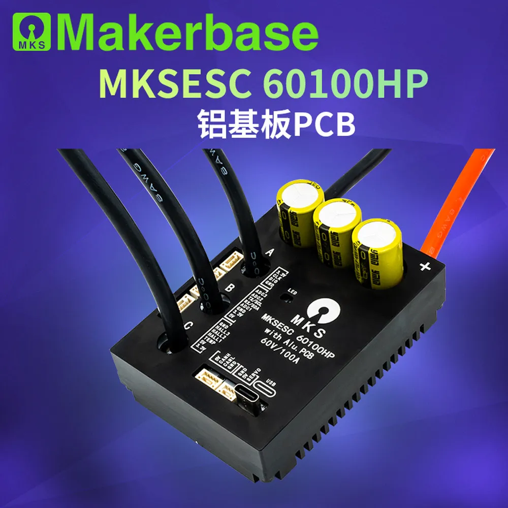 Makerbase VESC6 Benjamin ESC 100A High-Performance Controller for Scooters,RC Vehicles and RC Aircraft with FOC Brushless Motors