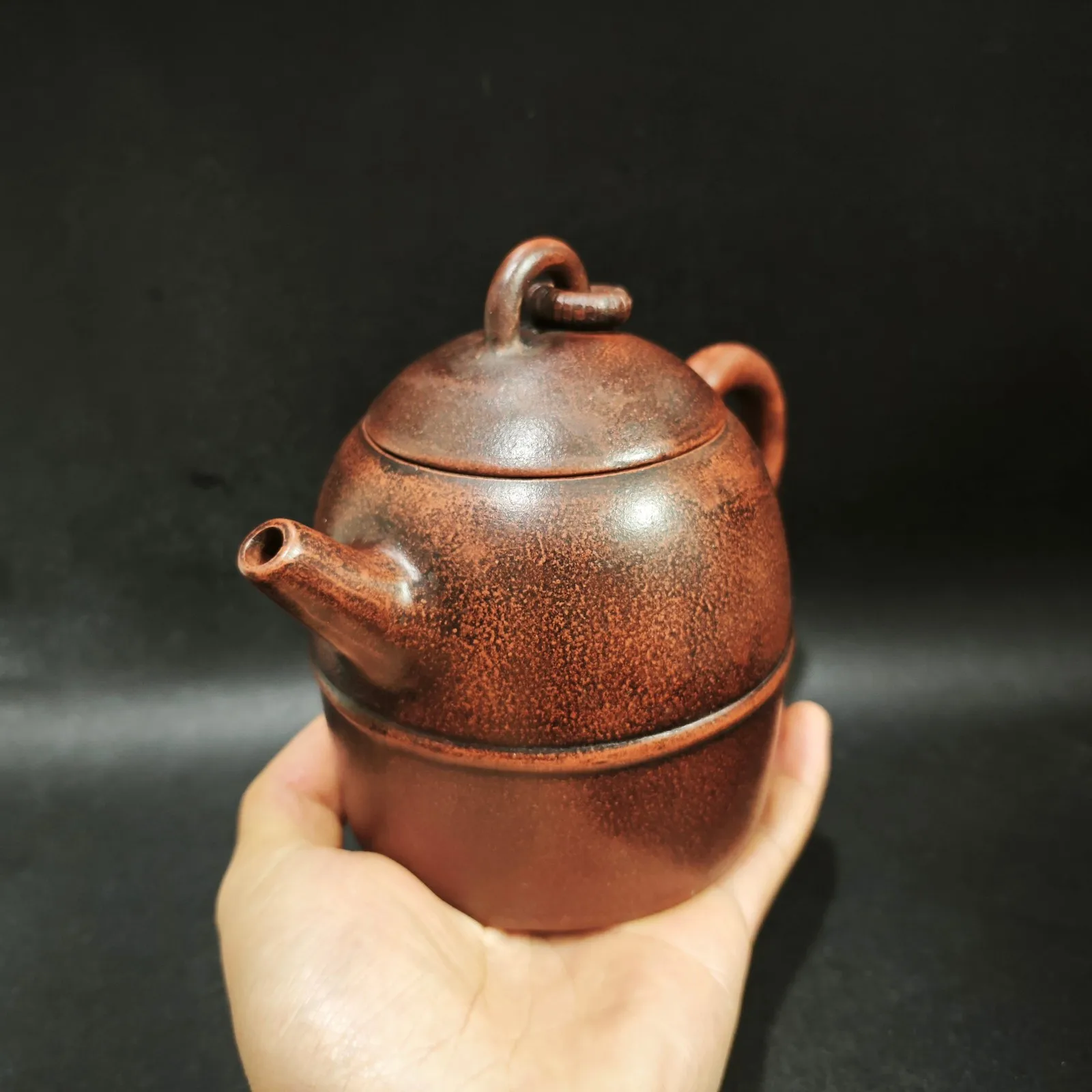 Antique Bell Shape Zisha Teapot 500ccYixing Zhong Ding Classic Large Collectible