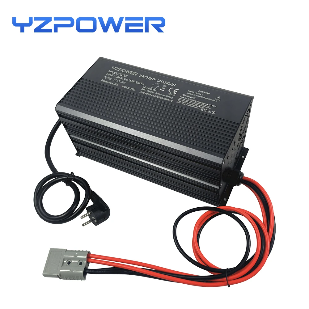 

YZPOWER 92.4V 20A 23S Lithium Battery Charger for 48V Battery Smart Safety Charging for Electric Scooter ebike with Display