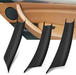 LHD RHD Black Beige Carbon Fiber Door Handle Inner Door Handle Suitable For BMW X5 E70 X6 E71 2006-2013