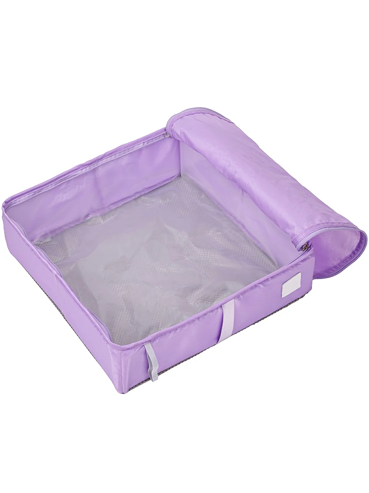 Portable Folding Cat Toilet Waterproof Inner Layer Easy to Care for Cleaning Cat litter Bowl Portable and Easy to Move