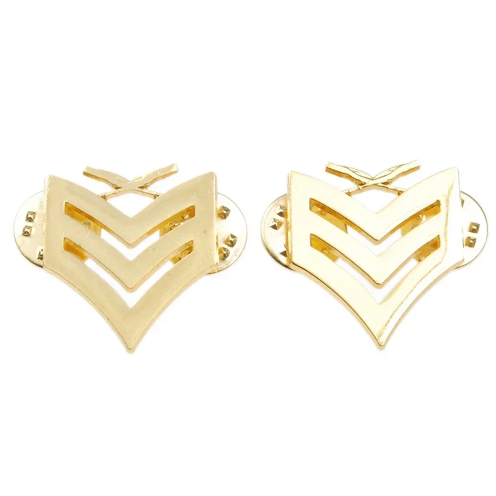PAIR US INSIGNIA MARINE CORPS RANK METAL PIN USMC Vintage SERGEANT BADGE
