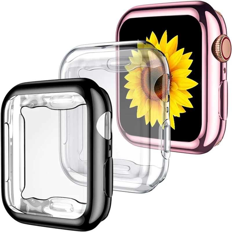 Displays chutz folie für Apple Uhrengehäuse 44mm 45mm 49mm 41mm 40mm 42mm 38mm volle TPU-Stoßstangen abdeckung iwatch Serie 9 8 7 se 6 ultra 2
