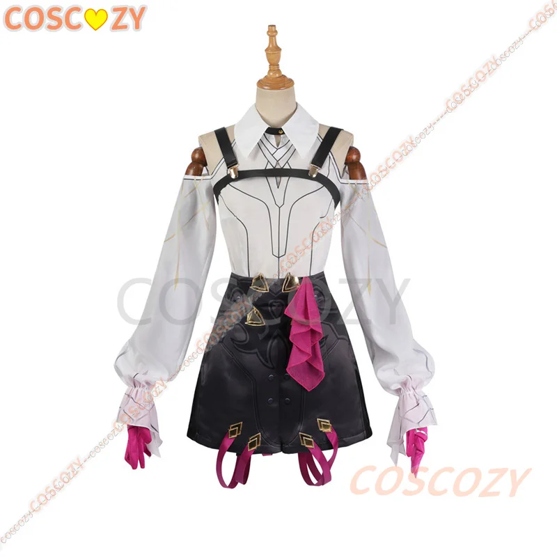 Jeu Honkai: Star Rail Cosplay Costume, Kafka Cosplay Costume, uniforme, plis, vêtements de jeu, chaussures, bas, perruque, ensemble complet