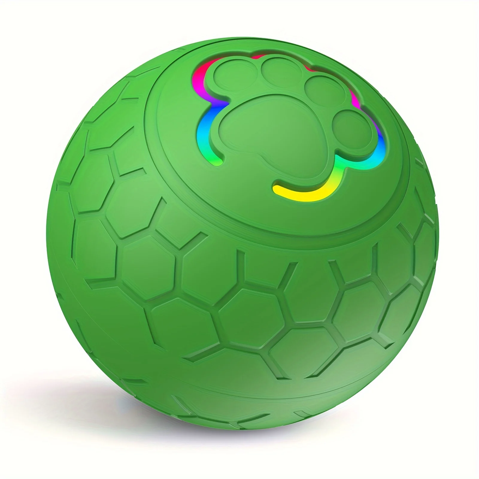 Smart Rechargeable LED Pet Ball – Automatic Bouncing & Rolling Interactive Toy with RGB Lights