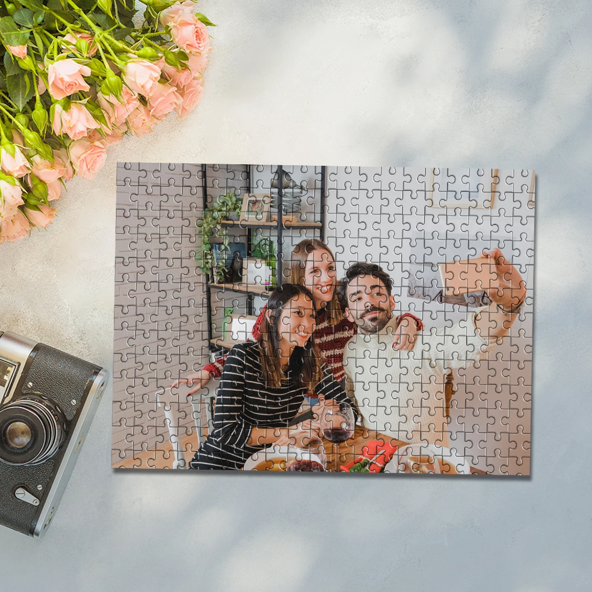 35/300/500/1000pcs Personalized Custom Photo Puzzle family photo For Him Her Family Friends Children For Birthdays For Weddings